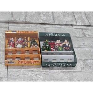 Boston Warehouse Spreaders Set of 8, Christmas Holiday Snowman Theme Serving
